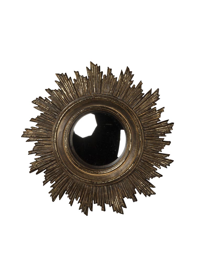 Antique gold convex mirror-2
