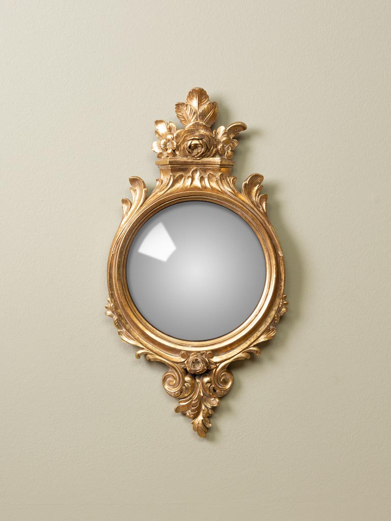 Golden convex mirror 18th century-1