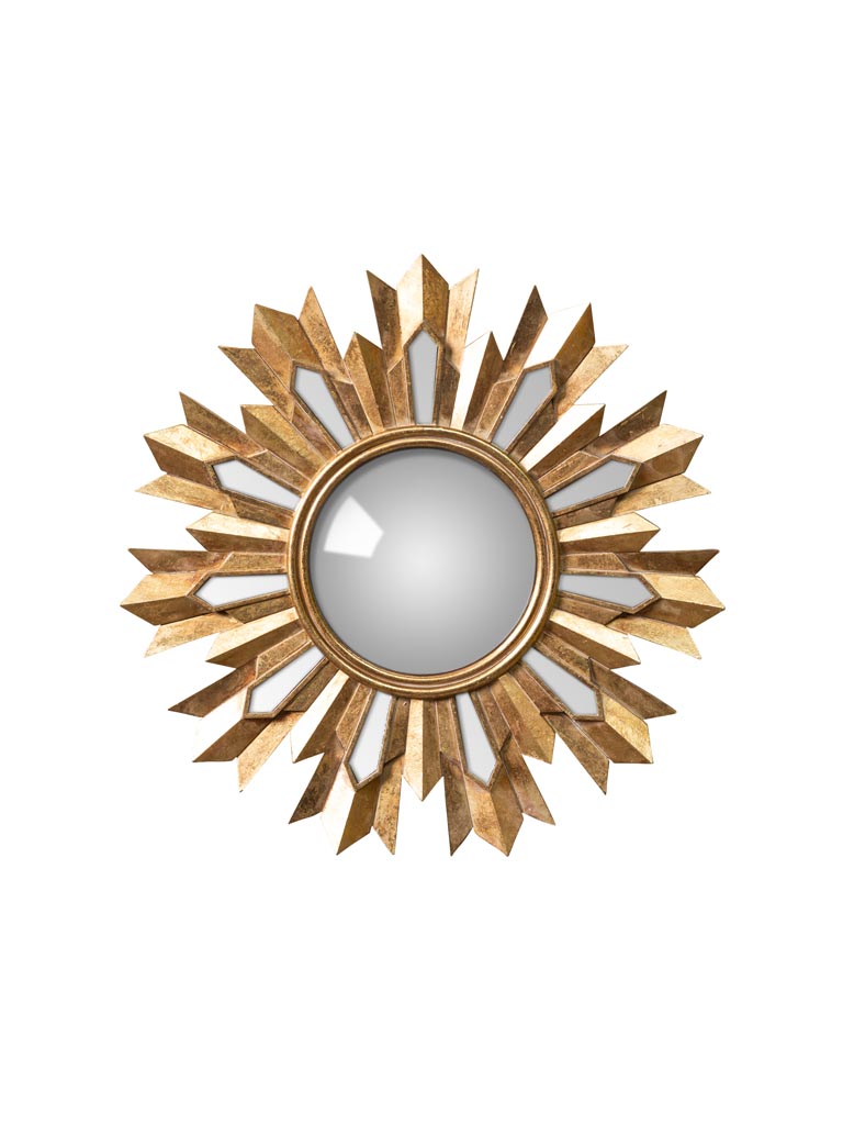 Golden flames convex mirror-2