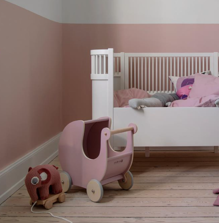 Sebra Wooden doll's pram-2