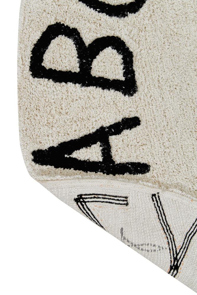 WASHABLE RUG ABC NATURAL BLACK 6