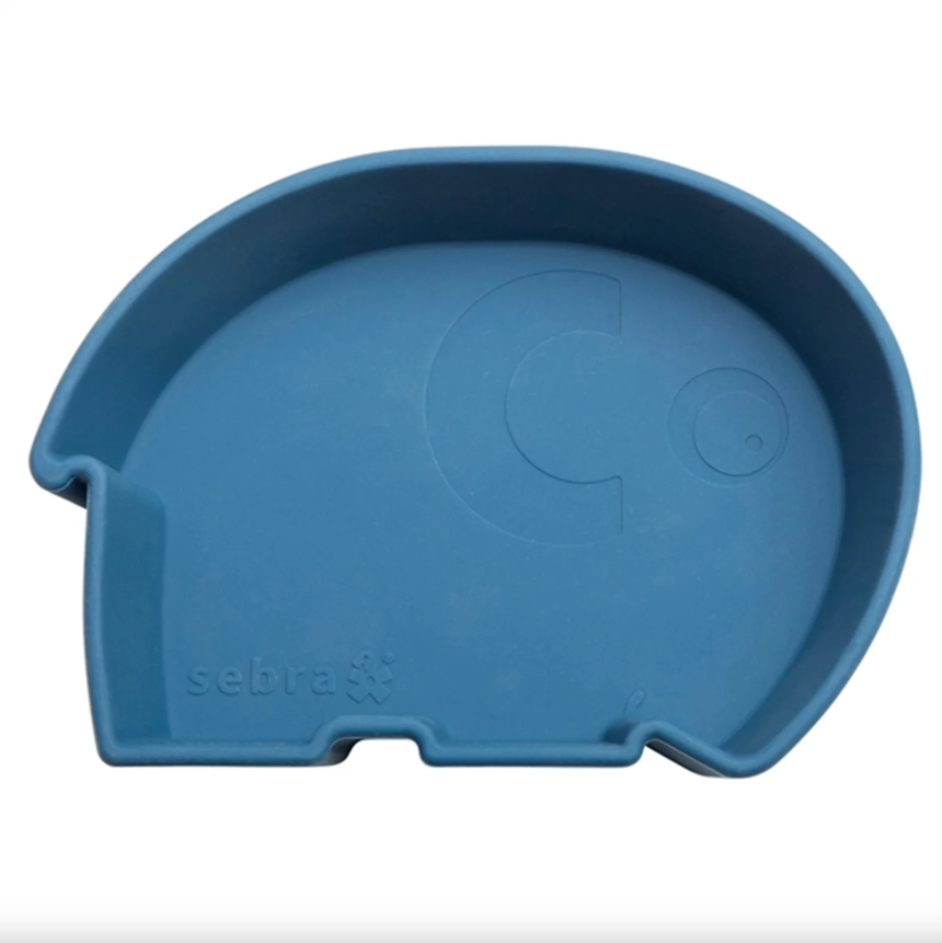 silicone plate, nordic blue
